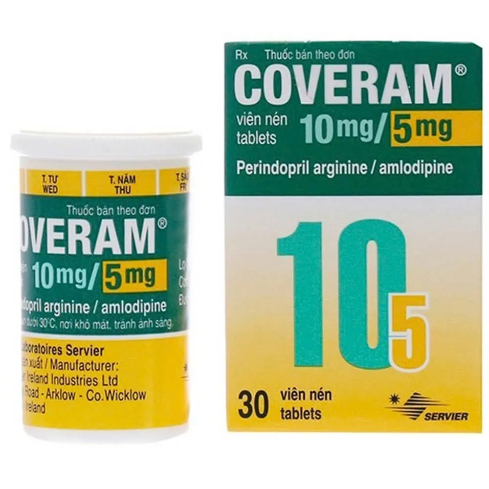 Coveram 10/5mg Servier (C/30v) – Kháng tăng huyết áp với hiệu quả đôi